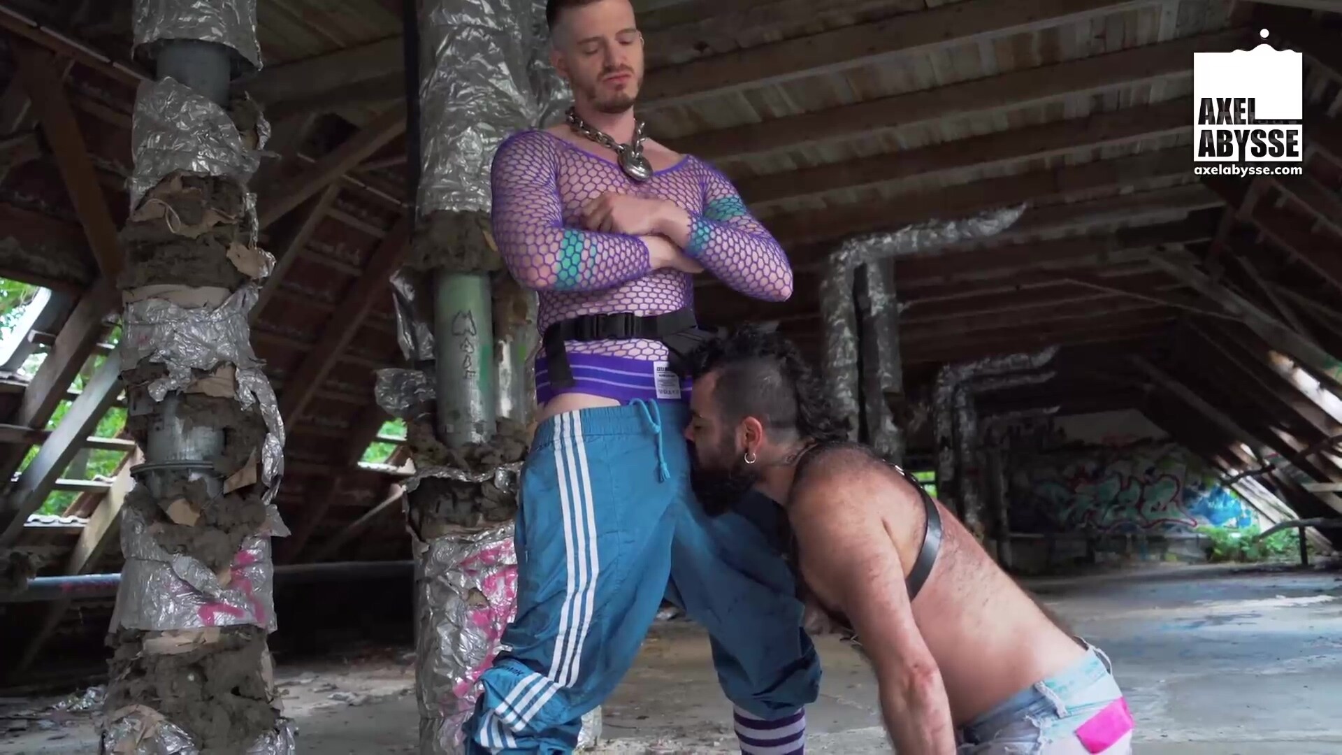 Axel Abysse Showered By Hairy Transman Before Getting Fisted